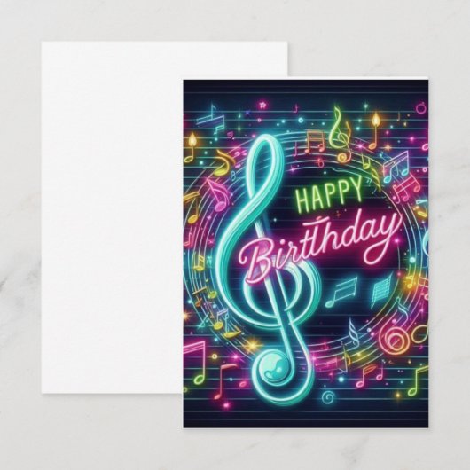 Happy Birthday-kaart (Voorkant / Achterkant)