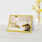 Happy Birthday Kaart (Gele Bloem)