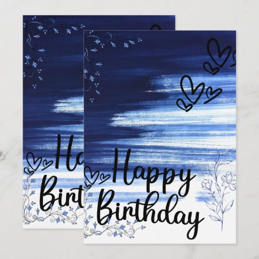 HAPPY BIRTHDAY KAART (Voorkant / Achterkant)