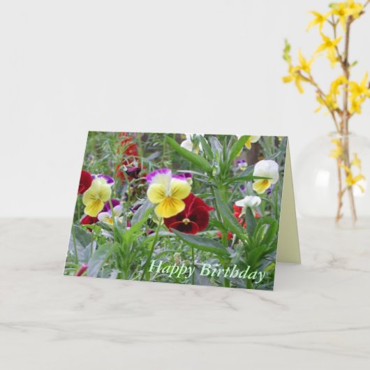 Happy Birthday Kaart (Gele Bloem)