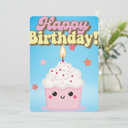 HAPPY BIRTHDAY KAART (Staand voorkant)