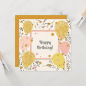 Happy Birthday Kaart (Voorkant / Achterkant in situ)