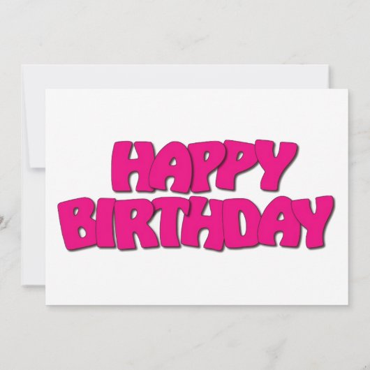 Happy Birthday Kaart (Achterkant)