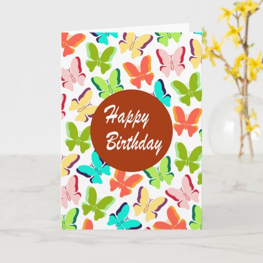 Happy Birthday Kaart (Gele Bloem)