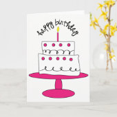 Happy Birthday Kaart (Gele Bloem)