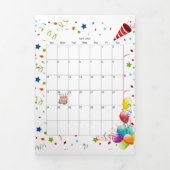 Happy Birthday Kaart April 2022 Kalender Trifold (Cover)