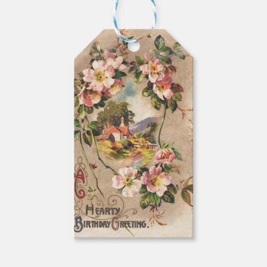  Happy Birthday Kaart Artwork Cadeaulabel (Voorkant)