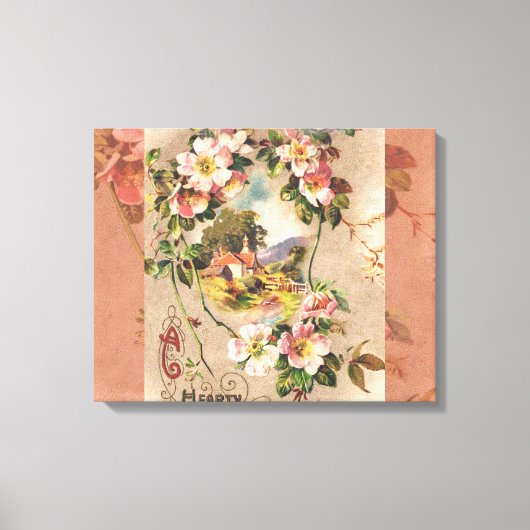  Happy Birthday Kaart Artwork Canvas Afdruk (Voorkant)