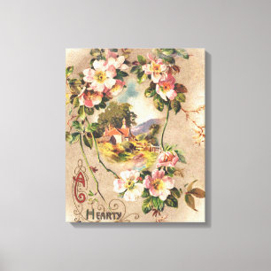  Happy Birthday Kaart Artwork Canvas Afdruk