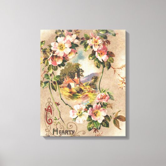  Happy Birthday Kaart Artwork Canvas Afdruk (Voorkant)