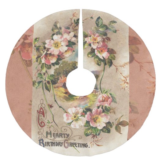 Happy Birthday Kaart Artwork Kerstboom Rok (Voorkant)