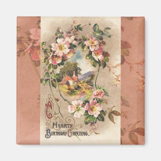  Happy Birthday Kaart Artwork Magneet (Voorkant)