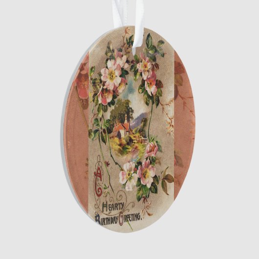  Happy Birthday Kaart Artwork Ornament (voorkant)