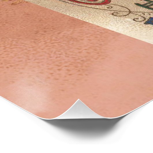  Happy Birthday Kaart Artwork Poster (Hoek)