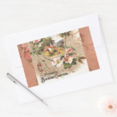  Happy Birthday Kaart Artwork Rechthoekige Sticker (Envelop)