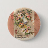  Happy Birthday Kaart Artwork Ronde Button 5,7 Cm (Voorkant)