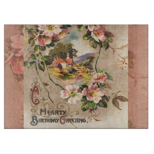  Happy Birthday Kaart Artwork Snijplank (Voorkant)