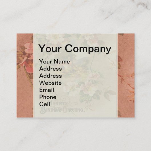 Happy Birthday Kaart Artwork Visitekaartje (Voorkant)