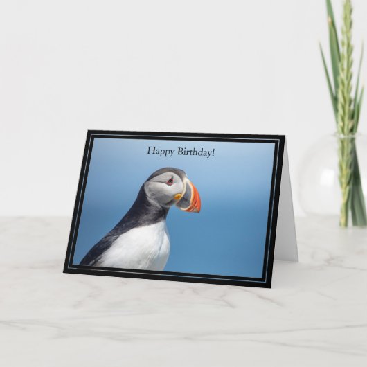 Happy Birthday Kaart Atlantic Puffin (Voorkant)
