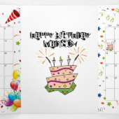 Happy Birthday Kaart augustus 2022 Kalender Trifol (Binnenkant midden)