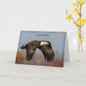 Happy Birthday Kaart Bald Eagle (Gele Bloem)