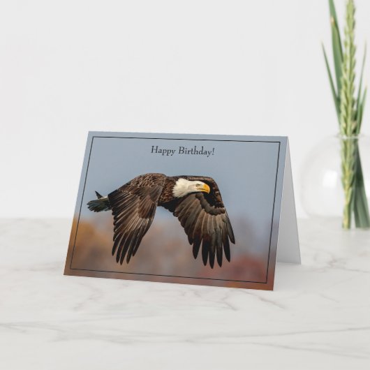 Happy Birthday Kaart Bald Eagle (Voorkant)