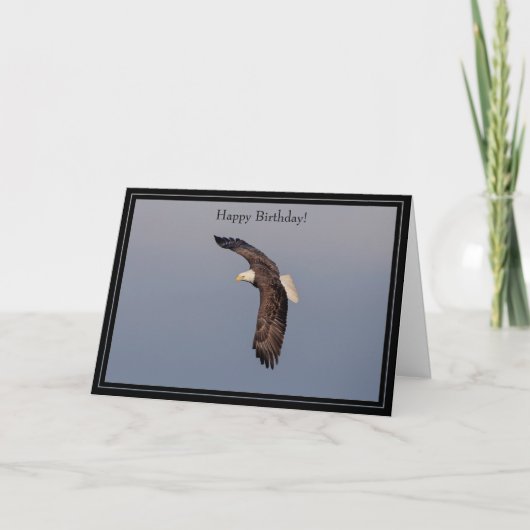 Happy Birthday Kaart Bald Eagle (Voorkant)