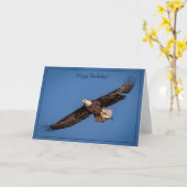 Happy Birthday Kaart Bald Eagle (Gele Bloem)