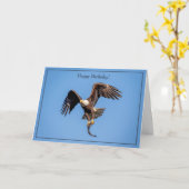 Happy Birthday Kaart Bald Eagle (Gele Bloem)