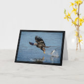 Happy Birthday Kaart Bald Eagle (Gele Bloem)