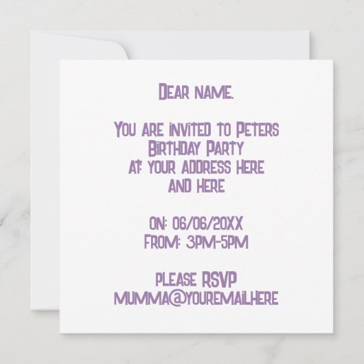 Happy Birthday kaart ballonnenfeest (Achterkant)