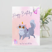 Happy Birthday-kaart Bedankkaart (Staand voorkant)