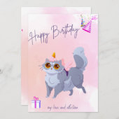 Happy Birthday-kaart Bedankkaart (Voorkant / Achterkant)