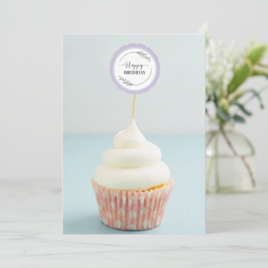 Happy Birthday-kaart Bedankkaart (Staand voorkant)