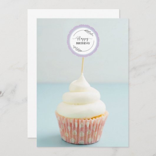 Happy Birthday-kaart Bedankkaart (Voorkant / Achterkant)