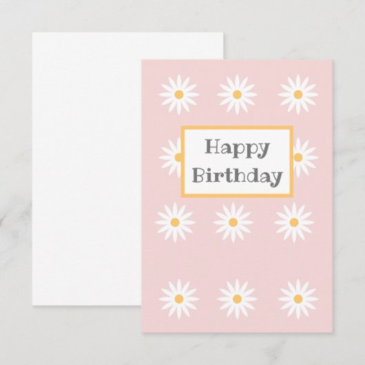 HAPPY BIRTHDAY-kaart Bedankkaart (Voorkant / Achterkant)