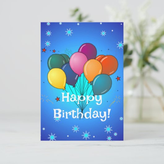 Happy Birthday-kaart Bedankkaart (Staand voorkant)