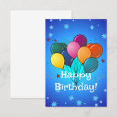 Happy Birthday-kaart Bedankkaart (Voorkant / Achterkant)