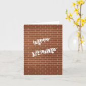 Happy Birthday Kaart Brick Wall Design Jouw tekst (Gele Bloem)