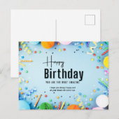 Happy Birthday-kaart Briefkaart (Voorkant / Achterkant)