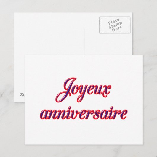 Happy Birthday-kaart Briefkaart (Voorkant / Achterkant)