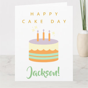 Happy Birthday Kaart Cake Day Custom Name Jackson
