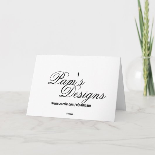 Happy Birthday Kaart - Cherry Blossom  Blauwgroen (Achterkant)