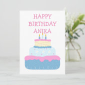 HAPPY BIRTHDAY KAART, DIRECT DOWNLOADEN KAART (Staand voorkant)