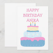 HAPPY BIRTHDAY KAART, DIRECT DOWNLOADEN KAART (Voorkant / Achterkant)