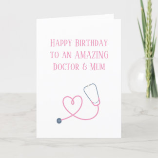 Happy Birthday Kaart dokter Mum Gepersonaliseerd