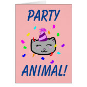 Happy Birthday Kaart - Feestdier (Voorkant)