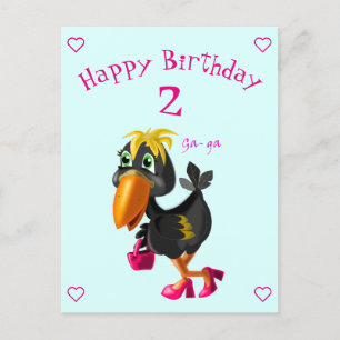 Happy Birthday Kaart - Funny Bird - Uw leeftijd /