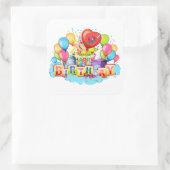 Happy Birthday Kaart (generiek) Vierkante Sticker (Tas)