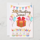 Happy Birthday Kaart gepersonaliseerd (Voorkant)